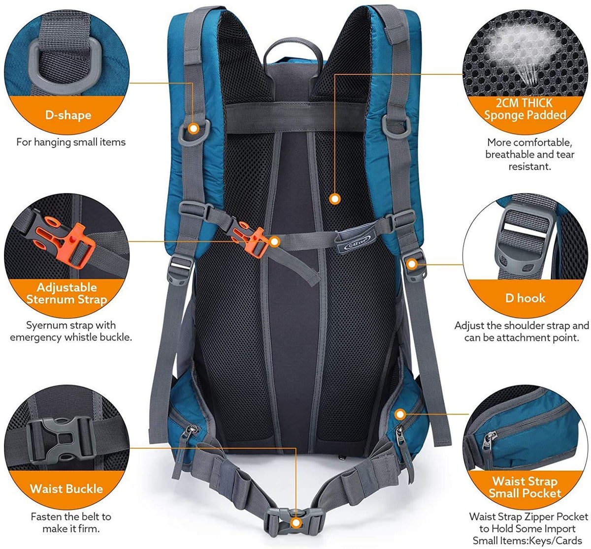 G4Free - G4Free 45L Waterproof Hiking Travel Backpack with Rain Cover -D02V648A-D02V648B-D02V648C-D02V648D