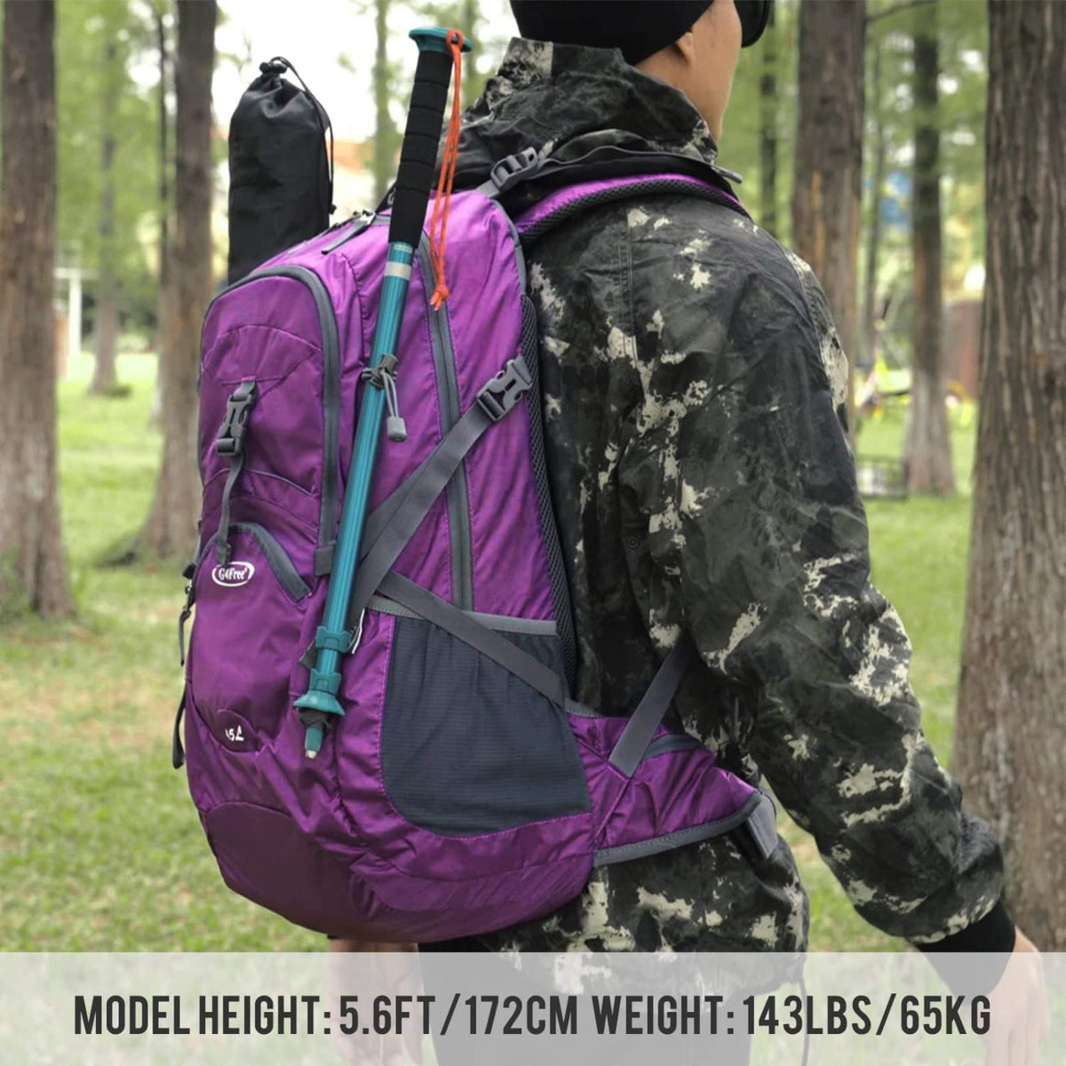 G4Free - G4Free 45L Waterproof Hiking Travel Backpack with Rain Cover -D02V648A-D02V648B-D02V648C-D02V648D