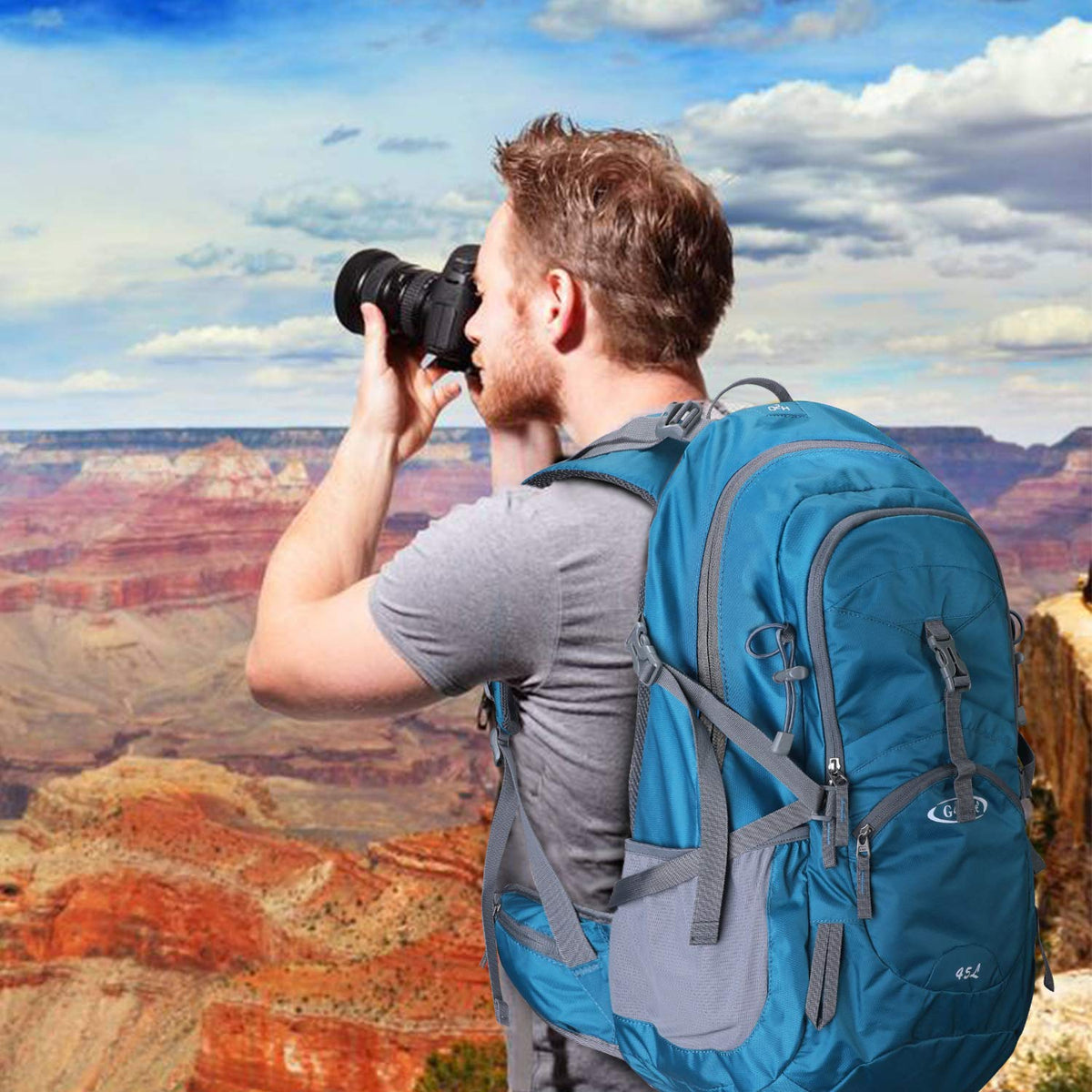 G4Free - G4Free 45L Waterproof Hiking Travel Backpack with Rain Cover -D02V648A-D02V648B-D02V648C-D02V648D