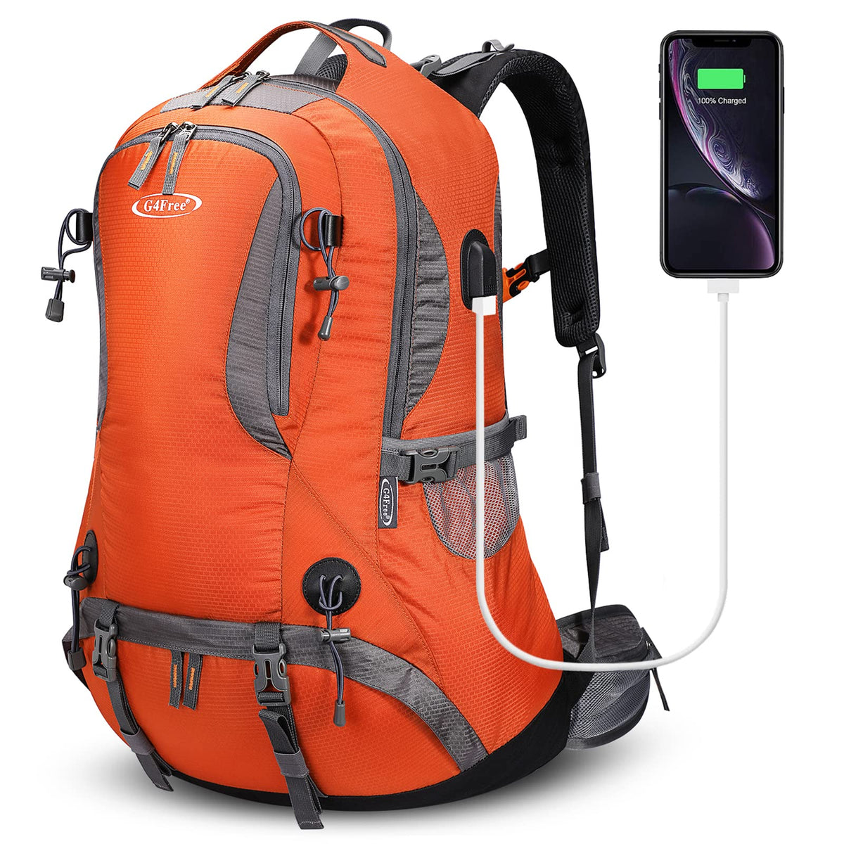 G4Free - G4Free 50L Hiking Backpack with Rain Cover for Men Women -D01V031A