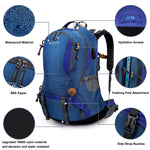 G4Free - G4Free 50L Hiking Backpack with Rain Cover for Men Women -D01V031A-D01V031D-D01V031F-D01V031B-D01V031G