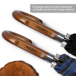 G4Free - G4Free 52/62inch Wooden J Handle Auto Open  Golf Umbrella -D02V552A-D02V657A-D02V552B-D02V657B-D02V552J