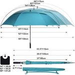 G4Free - G4Free 54/62/68 Inch UV Protection Auto Open Double Canopy Sun Rain Umbrella -D02V686A-D02V682A-D02V558A-D02V686B-D02V682B