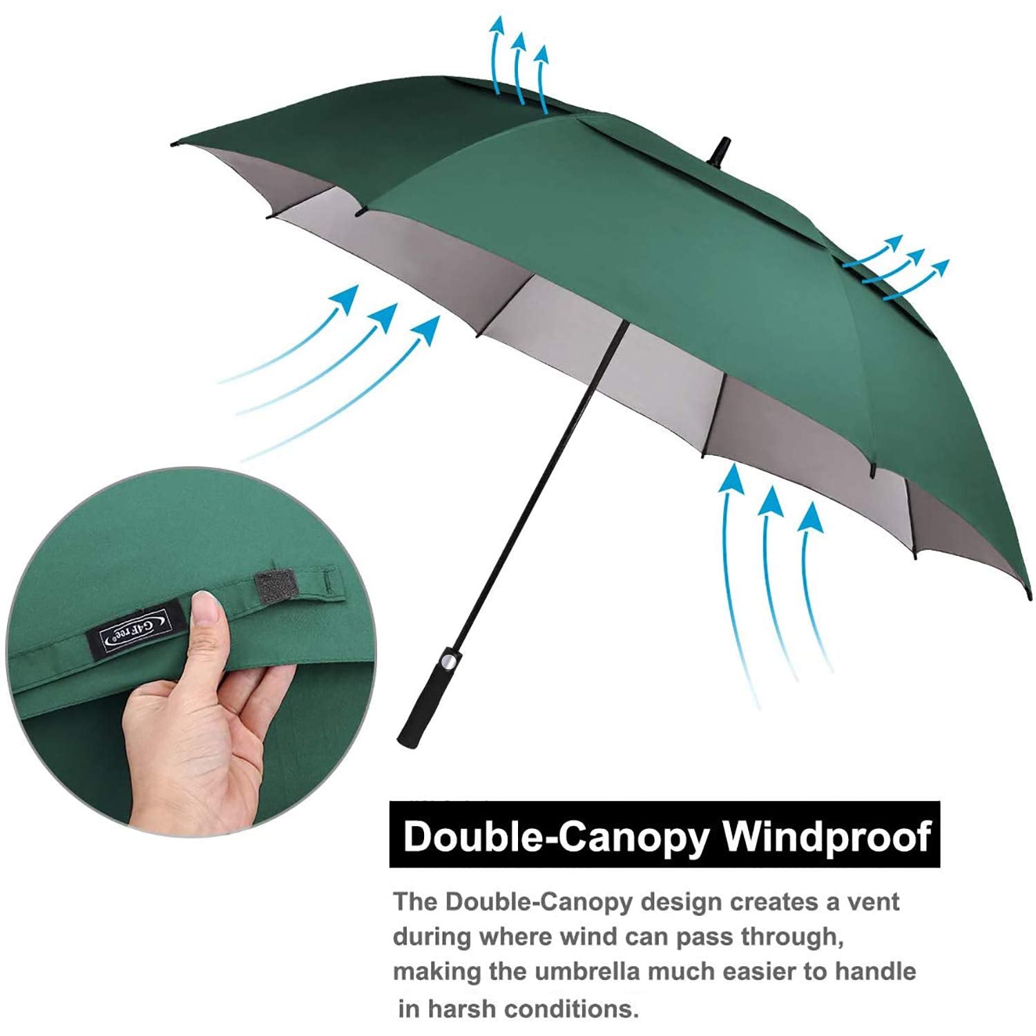 G4Free - G4Free 54/62/68 Inch UV Protection Auto Open Double Canopy Sun Rain Umbrella -D02V686A-D02V682A-D02V558A-D02V686B-D02V682B