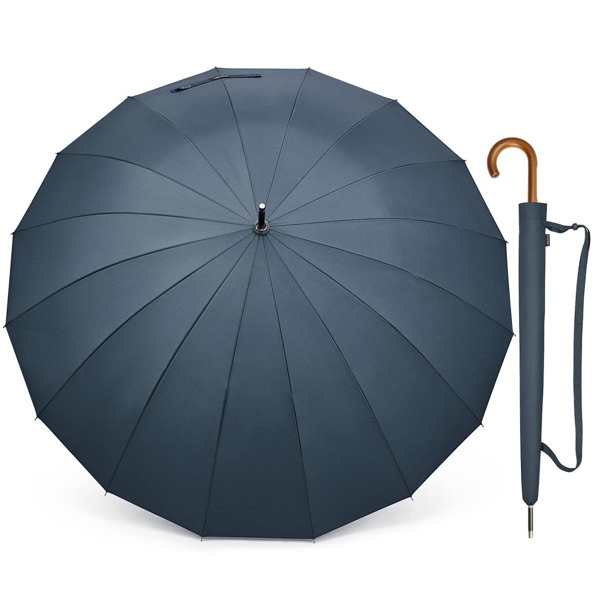 G4Free - G4Free 54 Inch 16 Ribs Large Windproof Umbrella for 2 Persons -NT22A136A-NT22A136B-NT22A136C