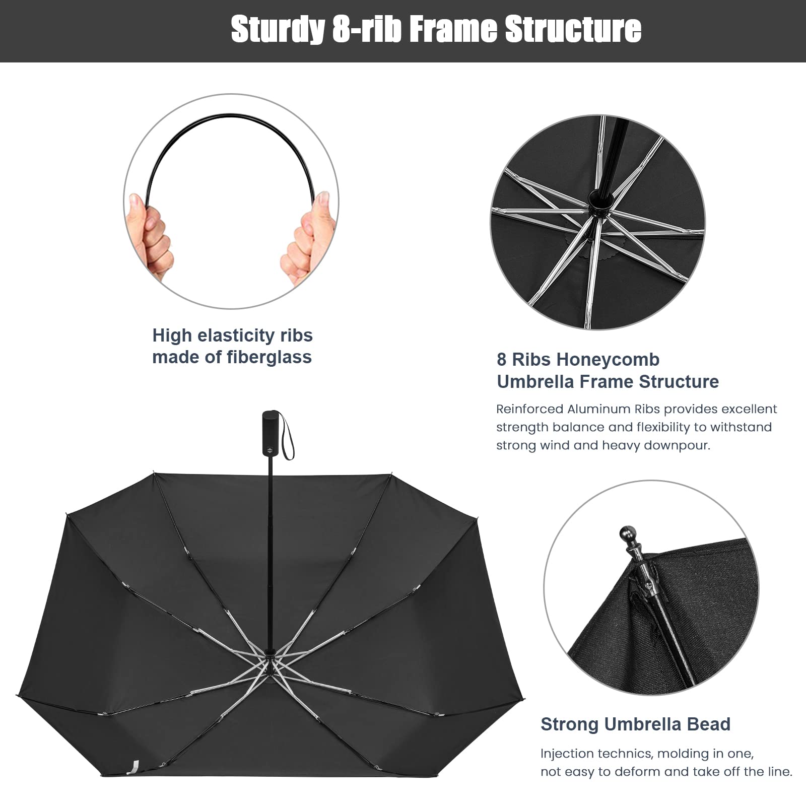 G4Free - G4Free 54 Inch Large Golf Umbrella -TN22A131B-TN22A131C-TN22A131A-TN22A131D