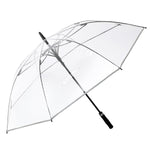 G4Free - G4Free 62 Inch Clear Golf Umbrella Transparent Auto Open Large Stick Umbrella -D02V733A-D02V723A