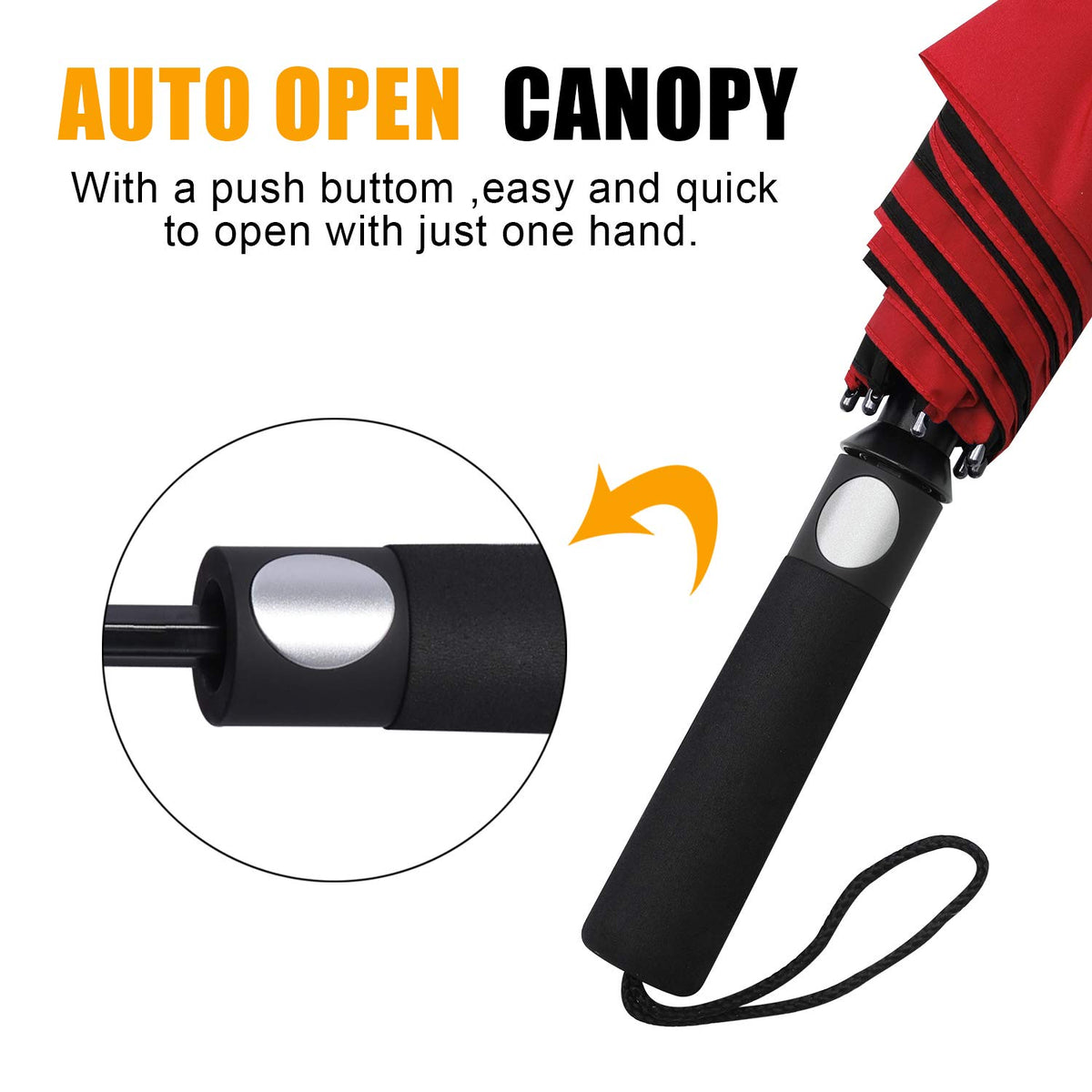 G4Free - G4Free 62 Inch Portable Automatic Open Oversize Vented Double Canopy Umbrellas -D02V684A-D02V684M-D02V684B-D02V684E-D02V684D