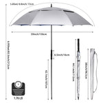 G4Free - G4Free 68 Arc Vented UV Auto Extra Large Windproof Golf/Beach  Umbrellas -D02V731A-D02V731D-D02V731C-D02V731B