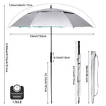 G4Free - G4Free 68 Arc Vented UV Auto Extra Large Windproof Golf/Beach  Umbrellas -D02V731A-D02V731D-D02V731C-D02V731B