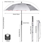 G4Free - G4Free 68 Arc Vented UV Auto Extra Large Windproof Golf/Beach  Umbrellas -D02V731A-D02V731D-D02V731C-D02V731B