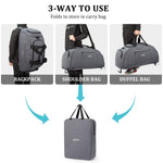 G4Free - G4Free 70L Large 3-Way Duffle Backpack Gym Bag with Shoe Compartment -TN22B134C-TN22B134B-TN22B134A