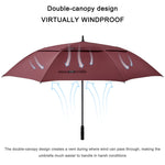 G4Free - G4Free 72 Inch Huge Double Canopy Vented Windproof Stick Umbrellas -D02V716A-D02V716C-D02V716B