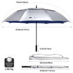 G4Free - G4Free 72 Inch Oversized Vented Double Canopy Umbrella for Family -D02V757A-D02V757B-D02V757E-D02V757C