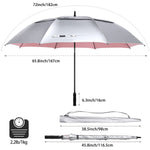 G4Free - G4Free 72 Inch Oversized Vented Double Canopy Umbrella for Family -D02V757A-D02V757B-D02V757E-D02V757C