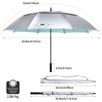 G4Free - G4Free 72 Inch Oversized Vented Double Canopy Umbrella for Family -D02V757A-D02V757B-D02V757E-D02V757C