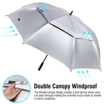 G4Free - G4Free 72 Inch Oversized Vented Double Canopy Umbrella for Family -D02V757A-D02V757B-D02V757E-D02V757C