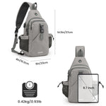 G4Free - G4Free Anti-Theft Canvas Sling Bag with USB Port -TN22B159C-TN22B159A-TN22B159D-TN22B159B-TN22B159F
