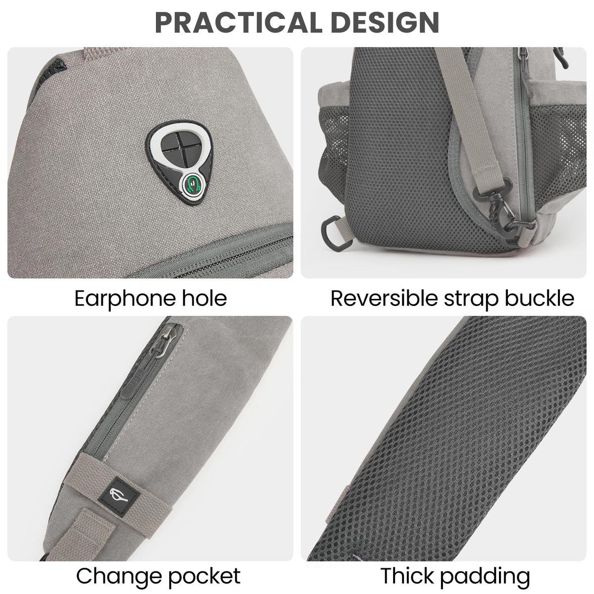 G4Free - G4Free Anti-Theft Canvas Sling Bag with USB Port -TN22B159C-TN22B159A-TN22B159D-TN22B159B-TN22B159F