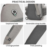 G4Free - G4Free Anti-Theft Canvas Sling Bag with USB Port -TN22B159C-TN22B159A-TN22B159D-TN22B159B-TN22B159F