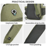 G4Free - G4Free Anti-Theft Canvas Sling Bag with USB Port -TN22B159C-TN22B159A-TN22B159D-TN22B159B-TN22B159F
