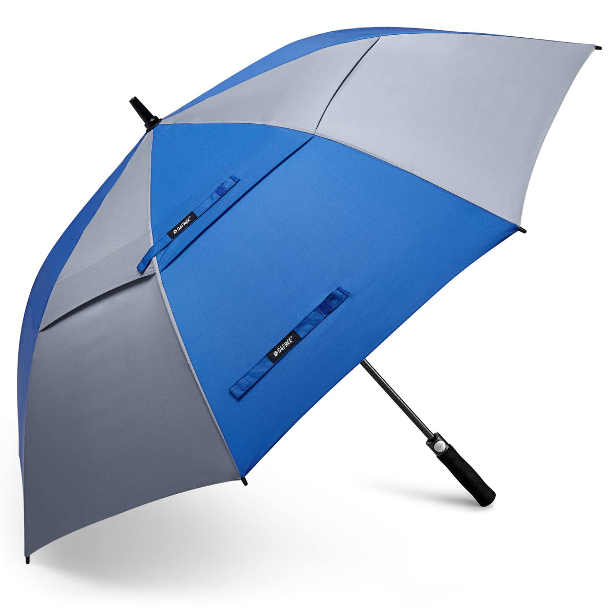 G4Free - G4Free Automatic Open Golf Umbrella Double Canopy Vented Stick Umbrellas -TN22A051A-D02V638A-D01V066A-TN22A051B-D02V638B