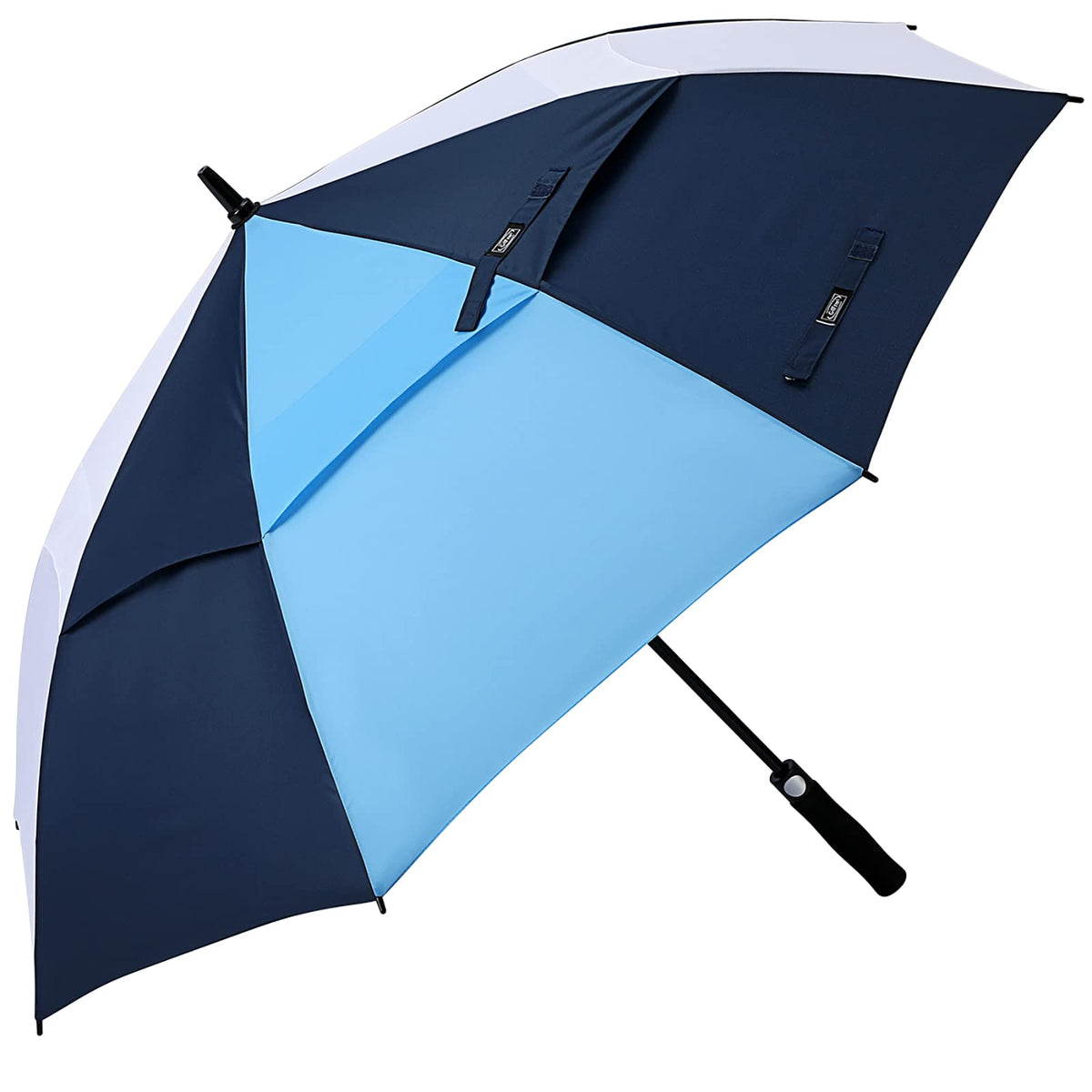 G4Free - G4Free Automatic Open Golf Umbrella Double Canopy Vented Stick Umbrellas -TN22A051A-D02V638A-D01V066A-TN22A051B-D02V638B