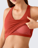 G4Free - G4Free BareFeel Racerback Tank Top with Removable Padded Bra -GF26L896A001A-S-GF26L896A001B-M-GF26L896A001C-L-GF26L896A001D-XL-GF26L896A001E-XXL