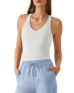 G4Free - G4Free BareFeel Racerback Tank Top with Removable Padded Bra -GF26L896A001A-S-GF26L896A001B-M-GF26L896A001C-L-GF26L896A001D-XL-GF26L896A001E-XXL