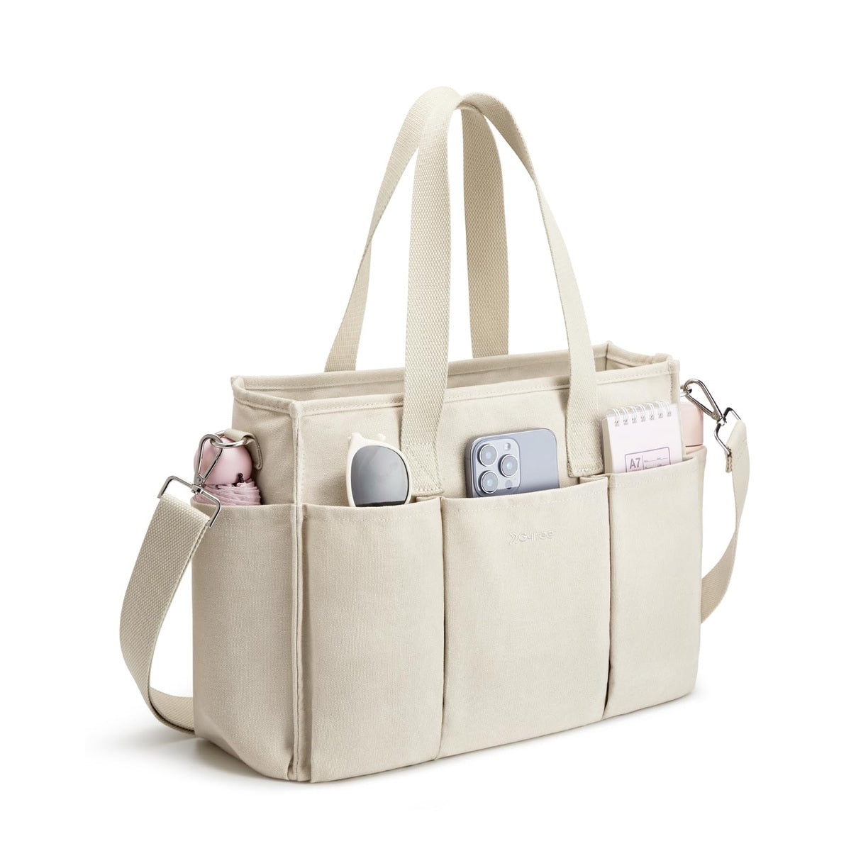 G4Free - G4Free Canvas with Pockets, Medium Size Crossbody Work Tote Bag -TN24B473A-TN24B473B-TN24B473C