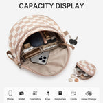 G4Free - G4Free Checkered Crossbody Bum Bag with Removable Pouch Lightweight -TN26B628A-TN26B628B-TN26B628C-TN26B628D-TN26B628E
