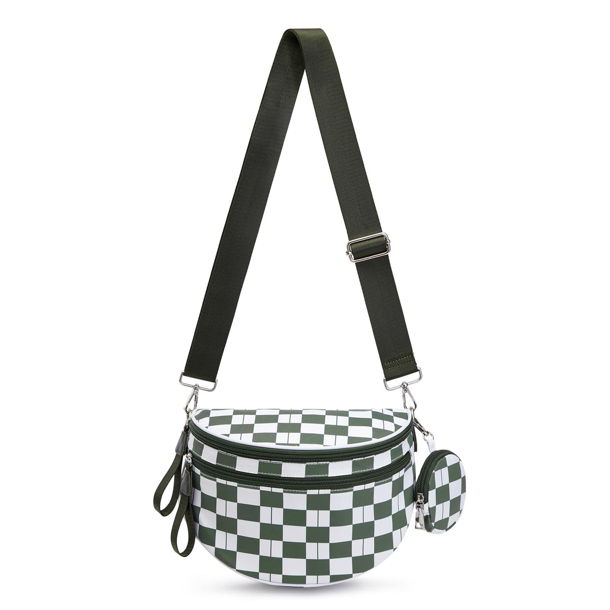 G4Free - G4Free Checkered Crossbody Bum Bag with Removable Pouch Lightweight -TN26B628A-TN26B628B-TN26B628C-TN26B628D-TN26B628E