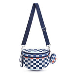 G4Free - G4Free Checkered Crossbody Bum Bag with Removable Pouch Lightweight -TN26B628A-TN26B628B-TN26B628C-TN26B628D-TN26B628E