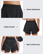 G4Free - G4Free Chillwhisp 2.5'' High Waist Running Shorts with Liner Pocket -GF26E936A001A-S-GF26E936A001B-M-GF26E936A001C-L-GF26E936A001D-XL-GF26E936A001E-XXL