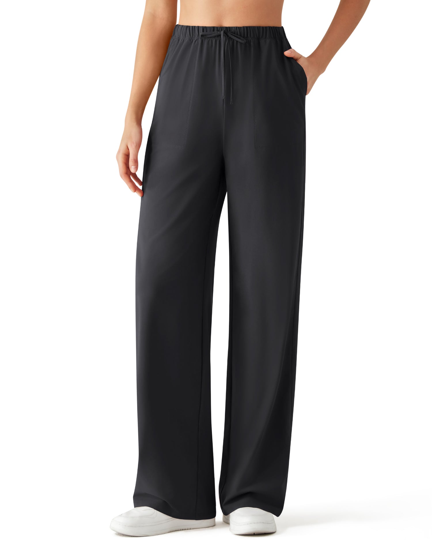 G4Free - G4Free Chillwhisp Drawstring Wide Leg Pants -GF26J874A001A-S-GF26J874A001B-M-GF26J874A001C-L-GF26J874A001D-XL-GF26J874A001E-XXL