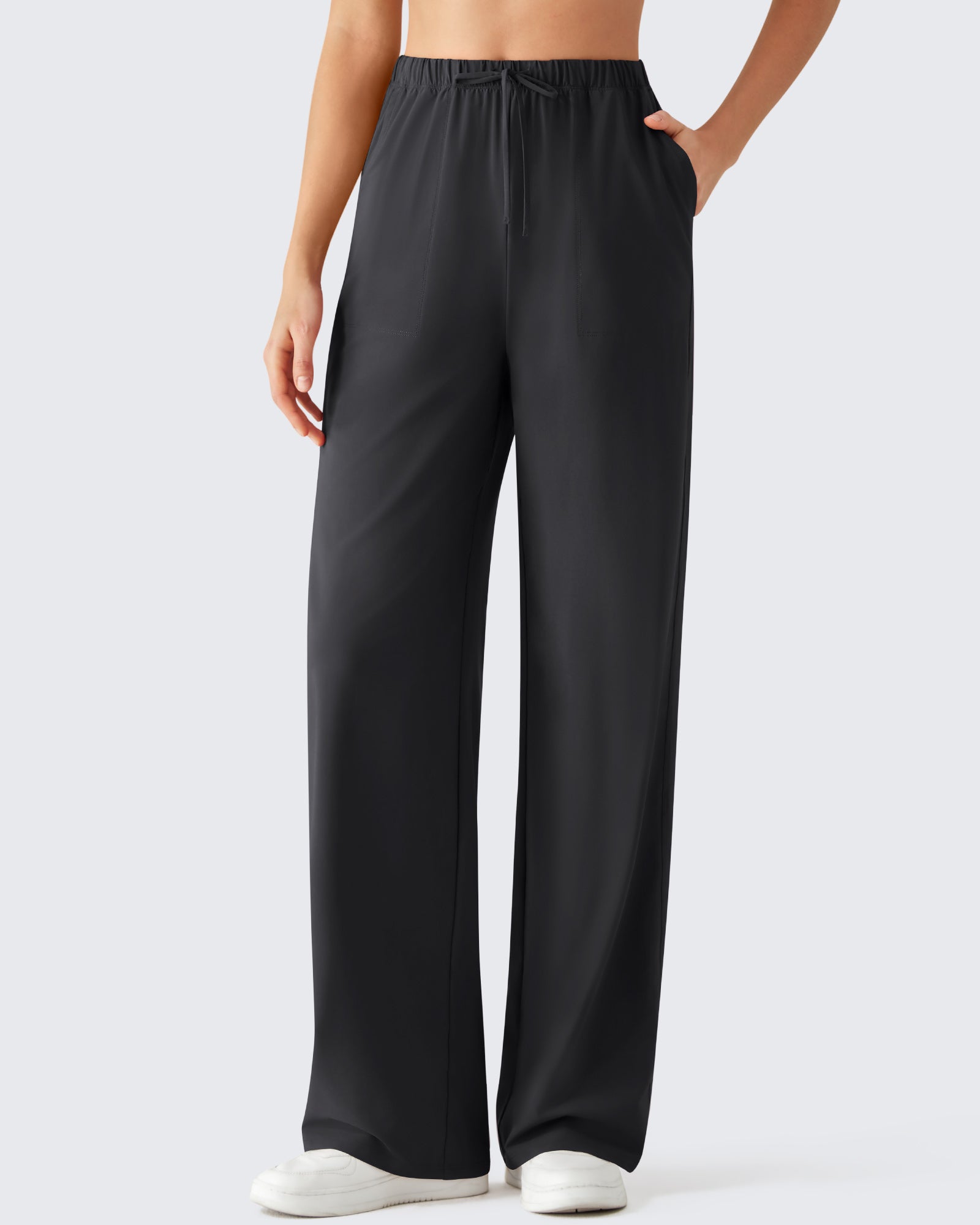G4Free - G4Free Chillwhisp Drawstring Wide Leg Pants -GF26J874A001A-S-GF26J874A001B-M-GF26J874A001C-L-GF26J874A001D-XL-GF26J874A001E-XXL
