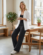 G4Free - G4Free Chillwhisp Drawstring Wide Leg Pants -GF26J874A001A-S-GF26J874A001B-M-GF26J874A001C-L-GF26J874A001D-XL-GF26J874A001E-XXL