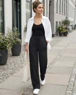 G4Free - G4Free Chillwhisp Drawstring Wide Leg Pants -GF26J874A001A-S-GF26J874A001B-M-GF26J874A001C-L-GF26J874A001D-XL-GF26J874A001E-XXL