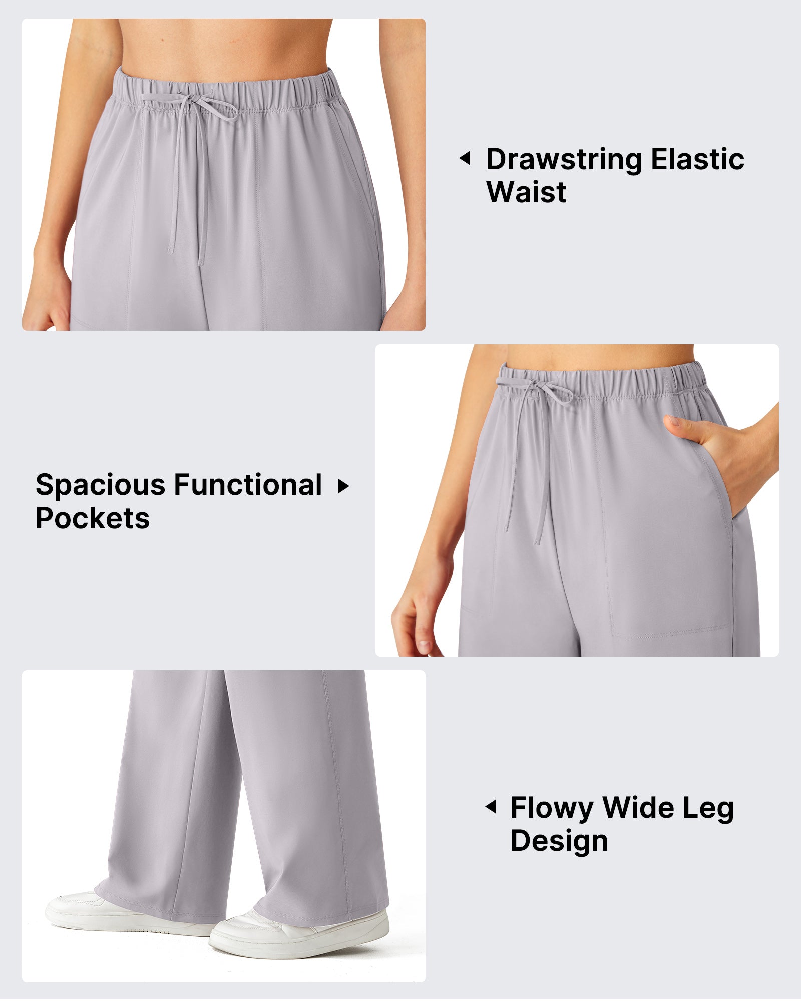 G4Free - G4Free Chillwhisp Drawstring Wide Leg Pants -GF26J874A001A-S-GF26J874A001B-M-GF26J874A001C-L-GF26J874A001D-XL-GF26J874A001E-XXL