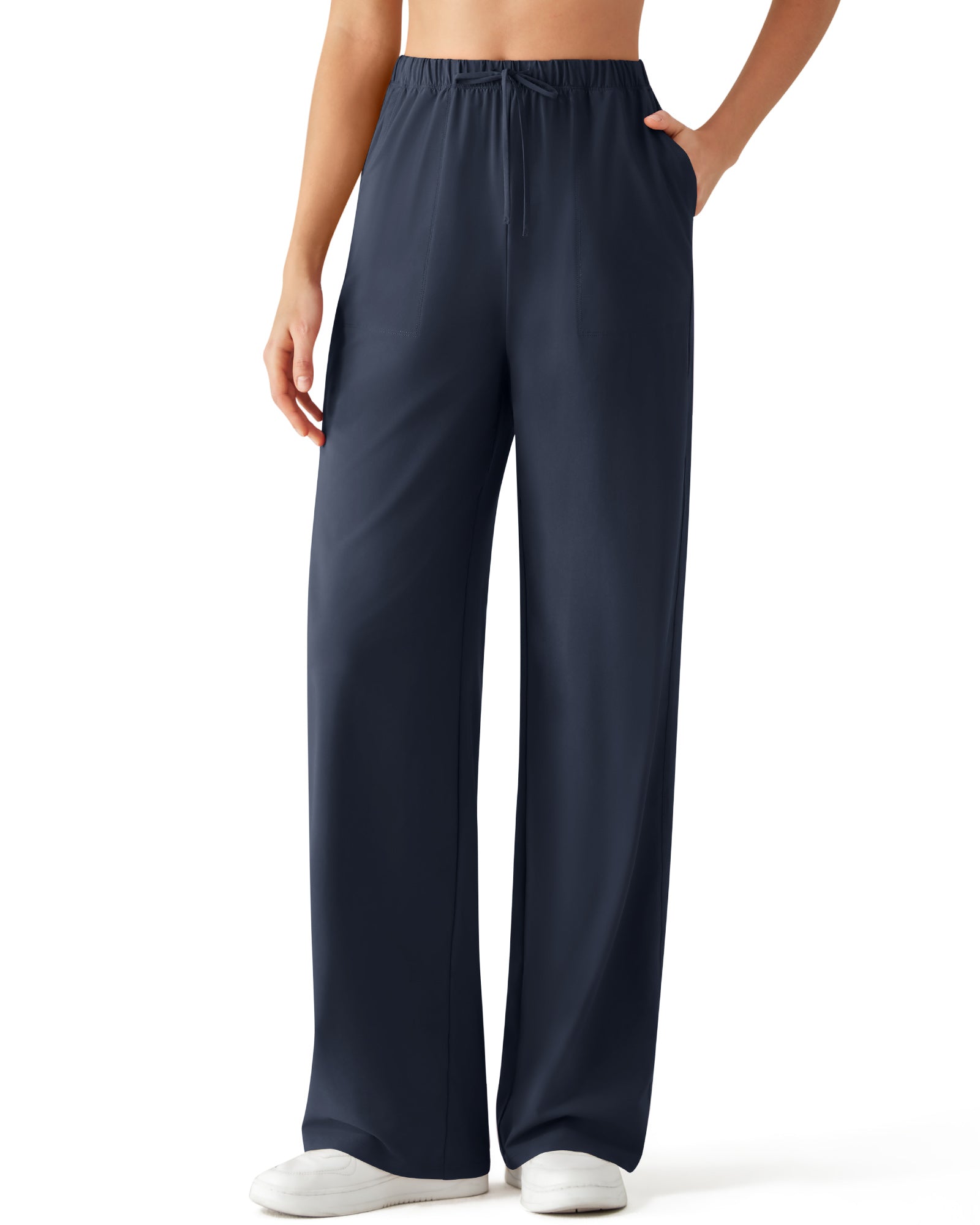 G4Free - G4Free Chillwhisp Drawstring Wide Leg Pants -GF26J874A001A-S-GF26J874A001B-M-GF26J874A001C-L-GF26J874A001D-XL-GF26J874A001E-XXL