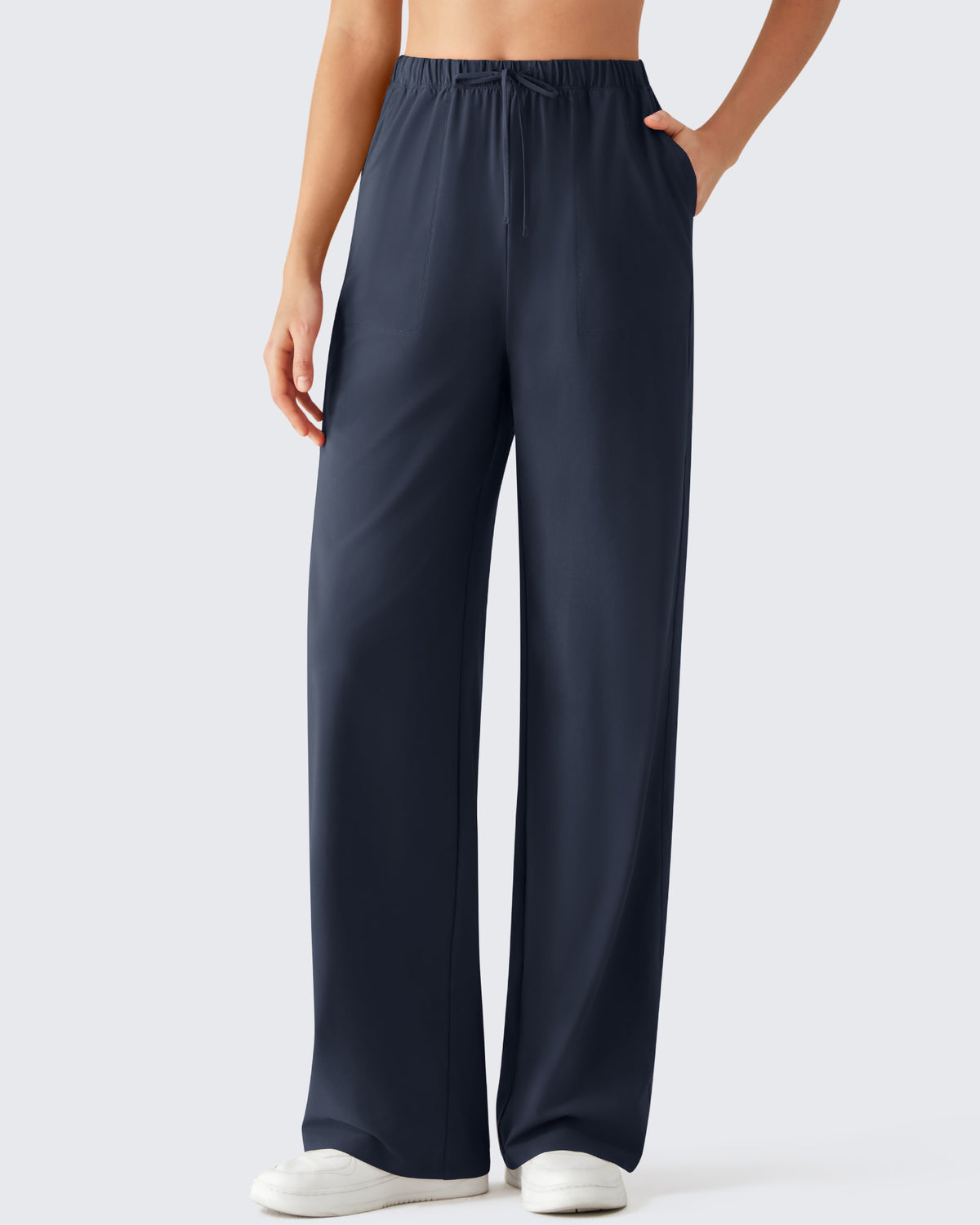 G4Free - G4Free Chillwhisp Drawstring Wide Leg Pants -GF26J874A001A-S-GF26J874A001B-M-GF26J874A001C-L-GF26J874A001D-XL-GF26J874A001E-XXL