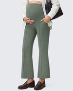G4Free - G4Free EverGoing Maternity Flare Leggings with Pockets – Over the Belly 25'' -GF26AY1008A001A-S