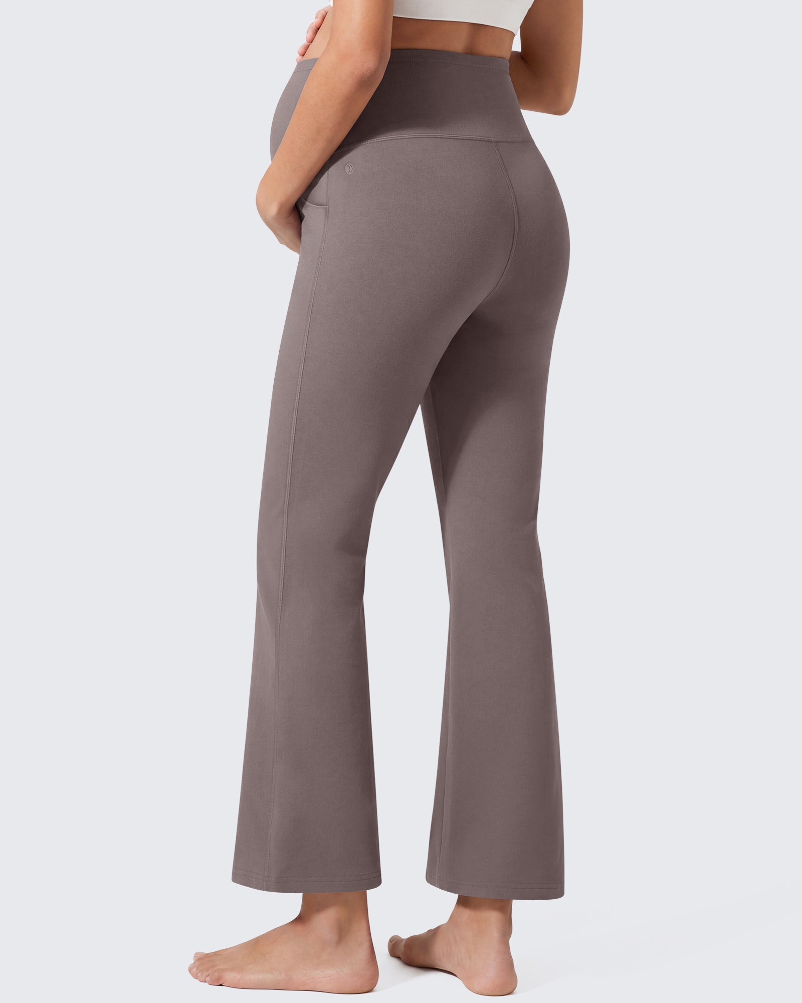 G4Free - G4Free EverGoing Maternity Flare Leggings with Pockets – Over the Belly 25'' -GF26AY1008A001A-S-GF26AY1008A001B-M-GF26AY1008A001C-L-GF26AY1008A001D-XL-GF26AY1008A001E-XXL