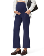 G4Free - G4Free EverGoing Maternity Flare Leggings with Pockets – Over the Belly 25'' -GF26AY1008D018A-S