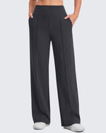 G4Free - G4Free EverGoing Wide Leg Yoga Pants High Waist Front Seam with Pockets -GF26J1005A001A-S-GF26J1005A001B-M-GF26J1005A001C-L-GF26J1005A001D-XL-GF26J1005A001E-XXL