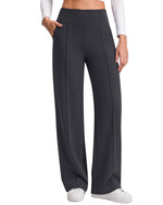 G4Free - G4Free EverGoing Wide Leg Yoga Pants High Waist Front Seam with Pockets -GF26J1005A001A-S-GF26J1005A001B-M-GF26J1005A001C-L-GF26J1005A001D-XL-GF26J1005A001E-XXL