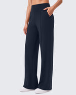 G4Free - G4Free EverGoing Wide Leg Yoga Pants High Waist Front Seam with Pockets -GF26J1005A001A-S-GF26J1005A001B-M-GF26J1005A001C-L-GF26J1005A001D-XL-GF26J1005A001E-XXL