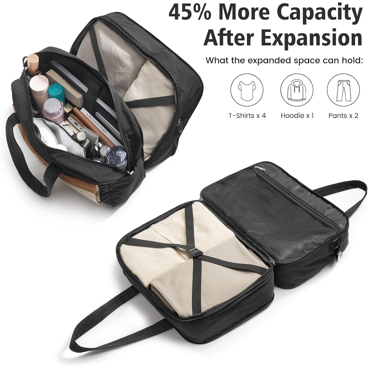 G4Free - G4Free Expandable Duffle Bag, Carry On Bag TSA Airline Approved -TN25B539A-TN25B539D-TN25B539B-TN25B539C