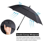 G4Free - G4Free Extra Large Golf Umbrella 62/68 inch Vented Square Umbrella -D02V717A-D02V717C-D02V717B-D02V717D-D02V717E