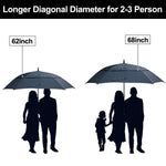 G4Free - G4Free Extra Large Golf Umbrella 62/68 inch Vented Square Umbrella -D02V717A-D02V717C-D02V717B-D02V717D-D02V717E